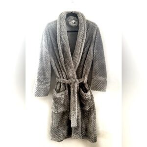 PJ SALVAGE Robe Set Loungewear Luxe Plush coord Camisole PJ Teal Grey Paisley